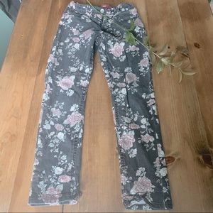 Arizona Jeans Company Girl’s Black Floral Skinny Jeans